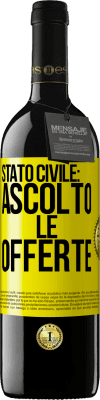 39,95 € Spedizione Gratuita | Vino rosso Edizione RED MBE Riserva Stato civile: ascolto le offerte Etichetta Gialla. Etichetta personalizzabile Riserva 12 Mesi Raccogliere 2015 Tempranillo