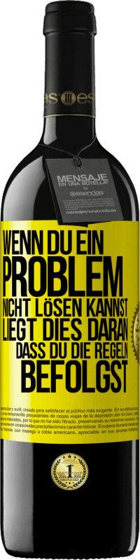39,95 € Kostenloser Versand | Rotwein RED Ausgabe MBE Reserve Wenn du ein Problem nicht lösen kannst, liegt dies daran, dass du die Regeln befolgst Gelbes Etikett. Anpassbares Etikett Reserve 12 Monate Ernte 2016 Tempranillo