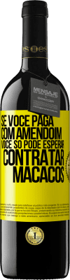 39,95 € Envio grátis | Vinho tinto Edição RED MBE Reserva Se você paga com amendoim, você só pode esperar contratar macacos Etiqueta Amarela. Etiqueta personalizável Reserva 12 Meses Colheita 2016 Tempranillo