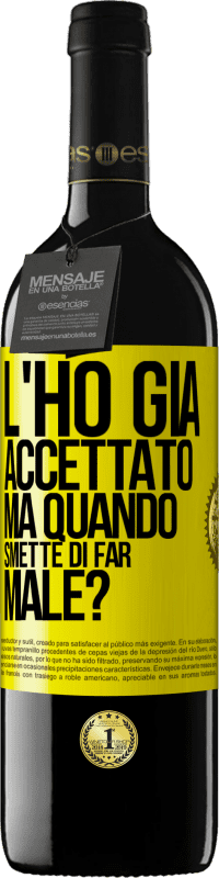 39,95 € Spedizione Gratuita | Vino rosso Edizione RED MBE Riserva L'ho già accettato, ma quando smette di far male? Etichetta Gialla. Etichetta personalizzabile Riserva 12 Mesi Raccogliere 2015 Tempranillo