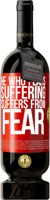 49,95 € 送料無料 | 赤ワイン プレミアム版 MBS® 予約する 恐れる者は苦しみ、恐れに苦しむ 赤いタグ. カスタマイズ可能なラベル 予約する 12 月 収穫 2016 Tempranillo
