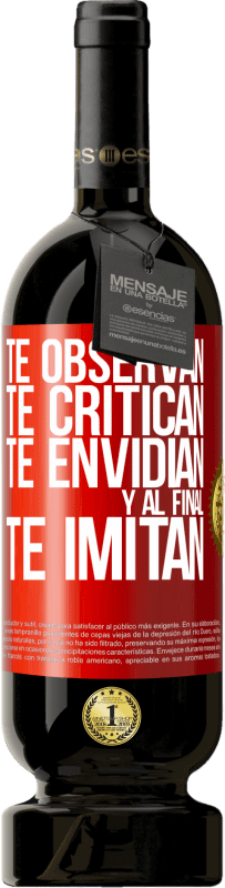 49,95 € Envío gratis | Vino Tinto Edición Premium MBS® Reserva Te observan, te critican, te envidian… y al final, te imitan Etiqueta Roja. Etiqueta personalizable Reserva 12 Meses Cosecha 2016 Tempranillo