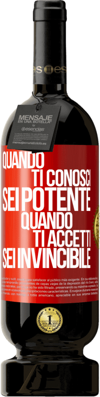 49,95 € Spedizione Gratuita | Vino rosso Edizione Premium MBS® Riserva Quando ti conosci, sei potente. Quando ti accetti, sei invincibile Etichetta Rossa. Etichetta personalizzabile Riserva 12 Mesi Raccogliere 2016 Tempranillo