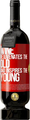 49,95 € 送料無料 | 赤ワイン プレミアム版 MBS® 予約する ワインは老人を若返らせ、若者を鼓舞する 赤いタグ. カスタマイズ可能なラベル 予約する 12 月 収穫 2014 Tempranillo