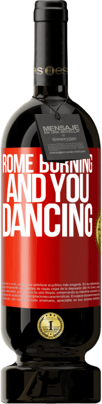 49,95 € 送料無料 | 赤ワイン プレミアム版 MBS® 予約する ローマの燃焼とあなたの踊り 赤いタグ. カスタマイズ可能なラベル 予約する 12 月 収穫 2014 Tempranillo
