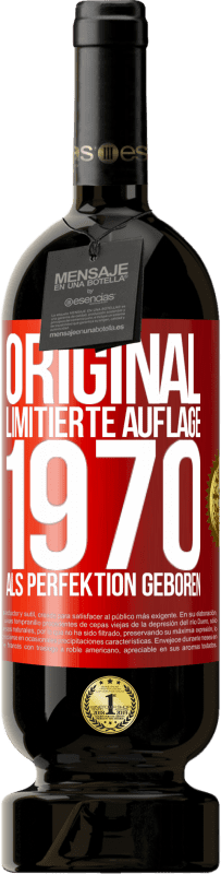 49,95 € Kostenloser Versand | Rotwein Premium Ausgabe MBS® Reserve Original Limitierte Auflage 1970 Als Perfektion geboren Rote Markierung. Anpassbares Etikett Reserve 12 Monate Ernte 2015 Tempranillo