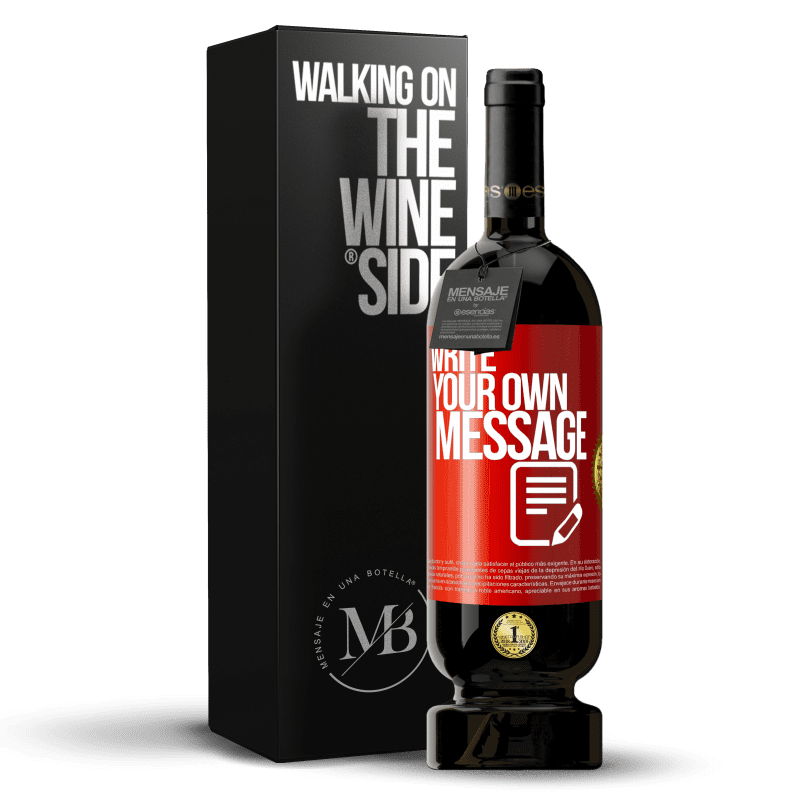 39,95 € Free Shipping | Red Wine Premium Edition MBS® Reserva Write your own message Red Label. Customizable label Reserva 12 Months Harvest 2015 Tempranillo