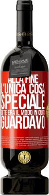 49,95 € Spedizione Gratuita | Vino rosso Edizione Premium MBS® Riserva Alla fine l'unica cosa speciale di te era il modo in cui ti guardavo Etichetta Rossa. Etichetta personalizzabile Riserva 12 Mesi Raccogliere 2014 Tempranillo