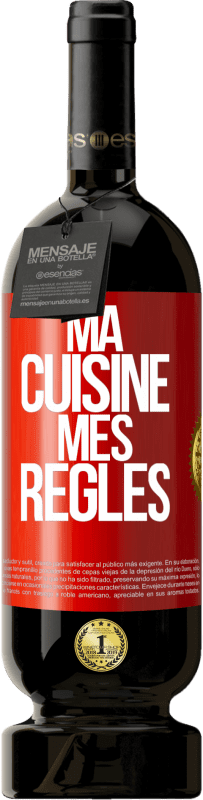 49,95 € Envoi gratuit | Vin rouge Édition Premium MBS® Réserve Ma cuisine, mes règles Étiquette Rouge. Étiquette personnalisable Réserve 12 Mois Récolte 2014 Tempranillo