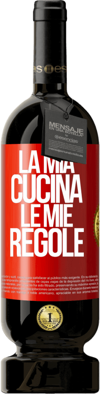 49,95 € Spedizione Gratuita | Vino rosso Edizione Premium MBS® Riserva La mia cucina, le mie regole Etichetta Rossa. Etichetta personalizzabile Riserva 12 Mesi Raccogliere 2014 Tempranillo