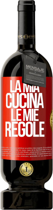 49,95 € Spedizione Gratuita | Vino rosso Edizione Premium MBS® Riserva La mia cucina, le mie regole Etichetta Rossa. Etichetta personalizzabile Riserva 12 Mesi Raccogliere 2016 Tempranillo