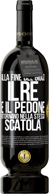 49,95 € Spedizione Gratuita | Vino rosso Edizione Premium MBS® Riserva Alla fine del gioco, il re e il pedone ritornano nella stessa scatola Etichetta Nera. Etichetta personalizzabile Riserva 12 Mesi Raccogliere 2015 Tempranillo