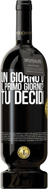 49,95 € Spedizione Gratuita | Vino rosso Edizione Premium MBS® Riserva un giorno o il primo giorno? Tu decidi Etichetta Nera. Etichetta personalizzabile Riserva 12 Mesi Raccogliere 2015 Tempranillo