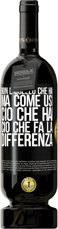 49,95 € Spedizione Gratuita | Vino rosso Edizione Premium MBS® Riserva Non è quello che hai, ma come usi ciò che hai, ciò che fa la differenza Etichetta Nera. Etichetta personalizzabile Riserva 12 Mesi Raccogliere 2015 Tempranillo