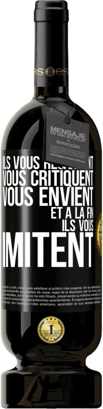 49,95 € Envoi gratuit | Vin rouge Édition Premium MBS® Réserve Ils vous regardent, vous critiquent vous envient... et à la fin ils vous imitent Étiquette Noire. Étiquette personnalisable Réserve 12 Mois Récolte 2015 Tempranillo