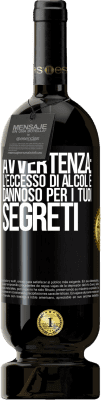 49,95 € Spedizione Gratuita | Vino rosso Edizione Premium MBS® Riserva Avvertenza: l'eccesso di alcol è dannoso per i tuoi segreti Etichetta Nera. Etichetta personalizzabile Riserva 12 Mesi Raccogliere 2014 Tempranillo