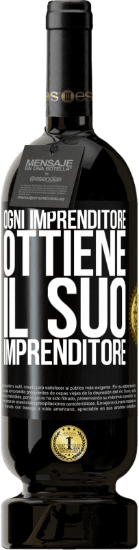 49,95 € Spedizione Gratuita | Vino rosso Edizione Premium MBS® Riserva Ogni imprenditore ottiene il suo imprenditore Etichetta Nera. Etichetta personalizzabile Riserva 12 Mesi Raccogliere 2015 Tempranillo