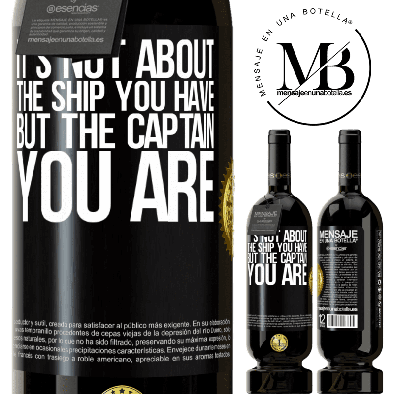 29,95 € Free Shipping | Red Wine Premium Edition MBS® Reserva It's not about the ship you have, but the captain you are Black Label. Customizable label Reserva 12 Months Harvest 2014 Tempranillo