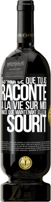 49,95 € Envoi gratuit | Vin rouge Édition Premium MBS® Réserve Dis-moi ce que tu as raconté à la vie sur moi parce que maintenant elle me sourit Étiquette Noire. Étiquette personnalisable Réserve 12 Mois Récolte 2014 Tempranillo