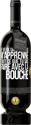 49,95 € Envoi gratuit | Vin rouge Édition Premium MBS® Réserve Je veux un baiser qui m'apprenne tout ce que tu sais faire avec la bouche Étiquette Noire. Étiquette personnalisable Réserve 12 Mois Récolte 2015 Tempranillo