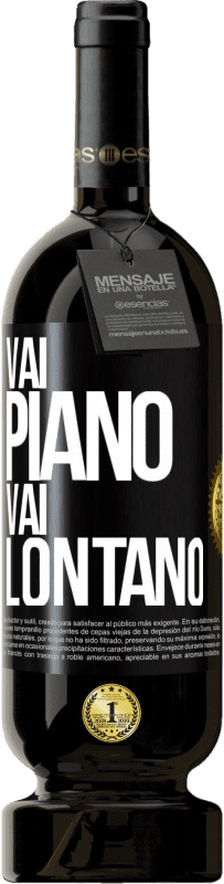 49,95 € Spedizione Gratuita | Vino rosso Edizione Premium MBS® Riserva Vai piano Vai lontano Etichetta Nera. Etichetta personalizzabile Riserva 12 Mesi Raccogliere 2015 Tempranillo