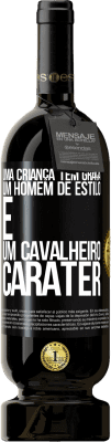 49,95 € Envio grátis | Vinho tinto Edição Premium MBS® Reserva Uma criança tem graça, um homem de estilo e um cavalheiro, caráter Etiqueta Preta. Etiqueta personalizável Reserva 12 Meses Colheita 2015 Tempranillo