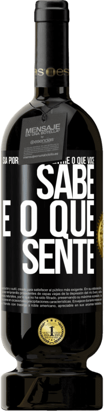 49,95 € Envio grátis | Vinho tinto Edição Premium MBS® Reserva Sua pior batalha é entre o que você sabe e o que sente Etiqueta Preta. Etiqueta personalizável Reserva 12 Meses Colheita 2015 Tempranillo