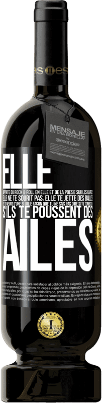 49,95 € Envoi gratuit | Vin rouge Édition Premium MBS® Réserve Elle apporte du Rock & Roll en elle et de la poésie sur les lèvres. Elle ne te sourit pas, elle te jette des balles et tu meurs Étiquette Noire. Étiquette personnalisable Réserve 12 Mois Récolte 2015 Tempranillo