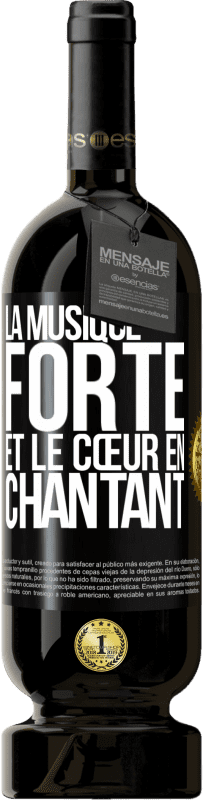 49,95 € Envoi gratuit | Vin rouge Édition Premium MBS® Réserve La musique forte et le cœur en chantant Étiquette Noire. Étiquette personnalisable Réserve 12 Mois Récolte 2015 Tempranillo