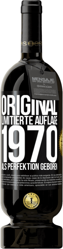 49,95 € Kostenloser Versand | Rotwein Premium Ausgabe MBS® Reserve Original Limitierte Auflage 1970 Als Perfektion geboren Schwarzes Etikett. Anpassbares Etikett Reserve 12 Monate Ernte 2015 Tempranillo