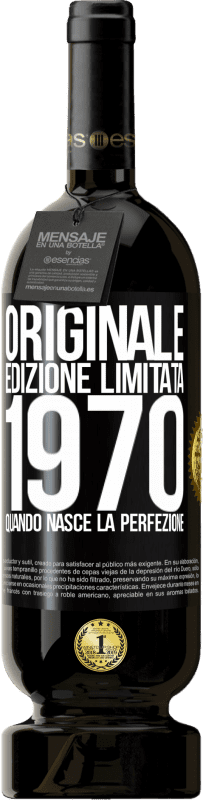 49,95 € Spedizione Gratuita | Vino rosso Edizione Premium MBS® Riserva Originale. Edizione Limitata. 1970. Quando nasce la perfezione Etichetta Nera. Etichetta personalizzabile Riserva 12 Mesi Raccogliere 2015 Tempranillo