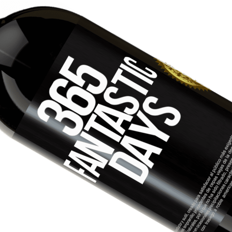 39,95 € Free Shipping | Red Wine Premium Edition MBS® Reserva 365 fantastic days Black Label. Customizable label Reserva 12 Months Harvest 2014 Tempranillo