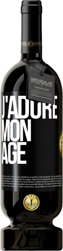 49,95 € Envoi gratuit | Vin rouge Édition Premium MBS® Réserve J'adore mon âge Étiquette Noire. Étiquette personnalisable Réserve 12 Mois Récolte 2015 Tempranillo