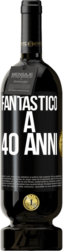 49,95 € Spedizione Gratuita | Vino rosso Edizione Premium MBS® Riserva Fantastic@ a 40 anni Etichetta Nera. Etichetta personalizzabile Riserva 12 Mesi Raccogliere 2015 Tempranillo