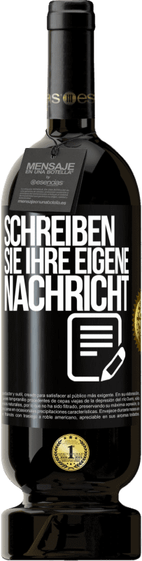 49,95 € Kostenloser Versand | Rotwein Premium Ausgabe MBS® Reserve Schreib deine eigene Nachricht Schwarzes Etikett. Anpassbares Etikett Reserve 12 Monate Ernte 2015 Tempranillo