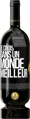 49,95 € Envoi gratuit | Vin rouge Édition Premium MBS® Réserve Je crois (DANS) un monde meilleur Étiquette Noire. Étiquette personnalisable Réserve 12 Mois Récolte 2014 Tempranillo