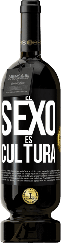 49,95 € Envío gratis | Vino Tinto Edición Premium MBS® Reserva El sexo es cultura Etiqueta Negra. Etiqueta personalizable Reserva 12 Meses Cosecha 2014 Tempranillo