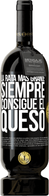 49,95 € Envío gratis | Vino Tinto Edición Premium MBS® Reserva La rata más grande siempre consigue el queso Etiqueta Negra. Etiqueta personalizable Reserva 12 Meses Cosecha 2014 Tempranillo