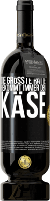 49,95 € Kostenloser Versand | Rotwein Premium Ausgabe MBS® Reserve Die größte Ratte bekommt immer den Käse Schwarzes Etikett. Anpassbares Etikett Reserve 12 Monate Ernte 2015 Tempranillo