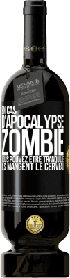 49,95 € Envoi gratuit | Vin rouge Édition Premium MBS® Réserve En cas d'apocalypse zombie vous pouvez être tranquille, ils mangent le cerveau Étiquette Noire. Étiquette personnalisable Réserve 12 Mois Récolte 2014 Tempranillo