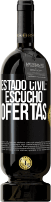 49,95 € Envío gratis | Vino Tinto Edición Premium MBS® Reserva Estado civil: escucho ofertas Etiqueta Negra. Etiqueta personalizable Reserva 12 Meses Cosecha 2015 Tempranillo