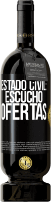 49,95 € Envío gratis | Vino Tinto Edición Premium MBS® Reserva Estado civil: escucho ofertas Etiqueta Negra. Etiqueta personalizable Reserva 12 Meses Cosecha 2016 Tempranillo