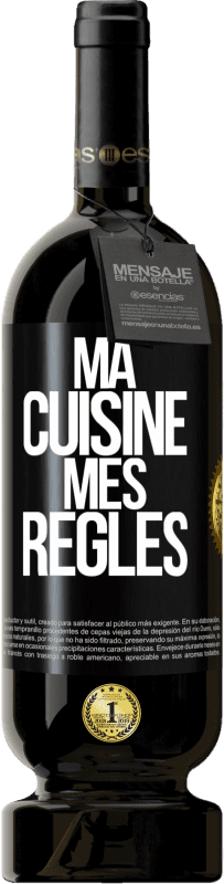 49,95 € Envoi gratuit | Vin rouge Édition Premium MBS® Réserve Ma cuisine, mes règles Étiquette Noire. Étiquette personnalisable Réserve 12 Mois Récolte 2016 Tempranillo