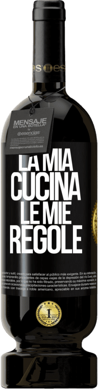 49,95 € Spedizione Gratuita | Vino rosso Edizione Premium MBS® Riserva La mia cucina, le mie regole Etichetta Nera. Etichetta personalizzabile Riserva 12 Mesi Raccogliere 2014 Tempranillo