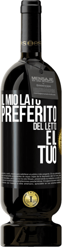 49,95 € Spedizione Gratuita | Vino rosso Edizione Premium MBS® Riserva Il mio lato preferito del letto è il tuo Etichetta Nera. Etichetta personalizzabile Riserva 12 Mesi Raccogliere 2014 Tempranillo