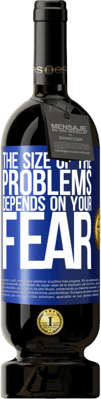 49,95 € 送料無料 | 赤ワイン プレミアム版 MBS® 予約する 問題の大きさはあなたの恐怖に依存します 青いタグ. カスタマイズ可能なラベル 予約する 12 月 収穫 2016 Tempranillo