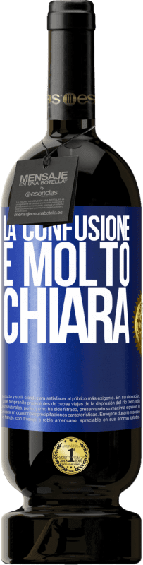 49,95 € Spedizione Gratuita | Vino rosso Edizione Premium MBS® Riserva La confusione è molto chiara Etichetta Blu. Etichetta personalizzabile Riserva 12 Mesi Raccogliere 2016 Tempranillo