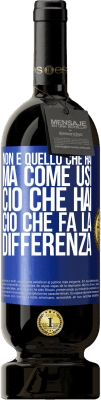 49,95 € Spedizione Gratuita | Vino rosso Edizione Premium MBS® Riserva Non è quello che hai, ma come usi ciò che hai, ciò che fa la differenza Etichetta Blu. Etichetta personalizzabile Riserva 12 Mesi Raccogliere 2016 Tempranillo