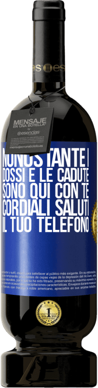 49,95 € Spedizione Gratuita | Vino rosso Edizione Premium MBS® Riserva Nonostante i dossi e le cadute, sono qui con te. Cordiali saluti, il tuo telefono Etichetta Blu. Etichetta personalizzabile Riserva 12 Mesi Raccogliere 2015 Tempranillo