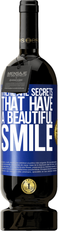 49,95 € 送料無料 | 赤ワイン プレミアム版 MBS® 予約する 美しい笑顔の秘密があります 青いタグ. カスタマイズ可能なラベル 予約する 12 月 収穫 2014 Tempranillo